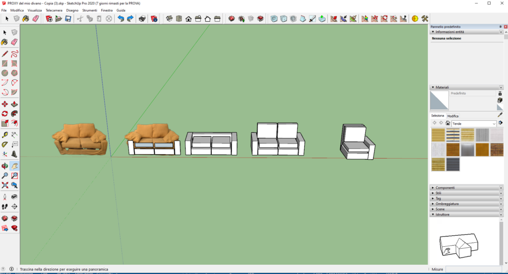 aggiustare.org creo un proxy step dopo step con  3D Modeling con sketchup