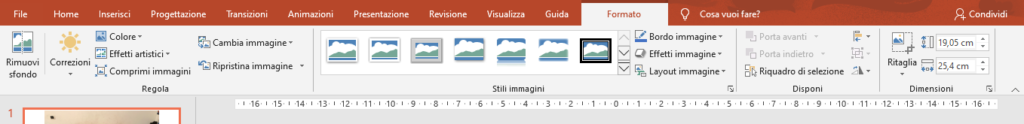 aggiustare.org menu powerpoint per fare il cropping e togliere ilo sfondo