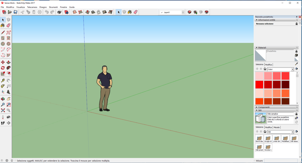 Aggiustare.org eccoci pronti nella schermata iniziale di Sketchup