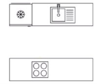 Cucina Usata con schema Lineare